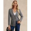 imageGRACE KARIN Sweater Blazers for Women Business Casual Long Sleeve Open Front Lapel Suit Jackets Work Blazer with PocketsGray