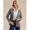 imageGRACE KARIN Sweater Blazers for Women Business Casual Long Sleeve Open Front Lapel Suit Jackets Work Blazer with PocketsGray