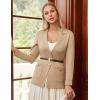 imageGRACE KARIN Sweater Blazers for Women Business Casual Long Sleeve Open Front Lapel Suit Jackets Work Blazer with PocketsKhaki