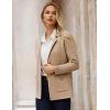 imageGRACE KARIN Sweater Blazers for Women Business Casual Long Sleeve Open Front Lapel Suit Jackets Work Blazer with PocketsKhaki