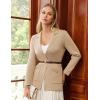 imageGRACE KARIN Sweater Blazers for Women Business Casual Long Sleeve Open Front Lapel Suit Jackets Work Blazer with PocketsKhaki
