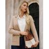 imageGRACE KARIN Sweater Blazers for Women Business Casual Long Sleeve Open Front Lapel Suit Jackets Work Blazer with PocketsKhaki