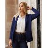 imageGRACE KARIN Sweater Blazers for Women Business Casual Long Sleeve Open Front Lapel Suit Jackets Work Blazer with PocketsNavy Blue