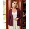imageGRACE KARIN Sweater Blazers for Women Business Casual Long Sleeve Open Front Lapel Suit Jackets Work Blazer with PocketsRed