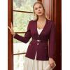 imageGRACE KARIN Sweater Blazers for Women Business Casual Long Sleeve Open Front Lapel Suit Jackets Work Blazer with PocketsRed