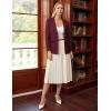 imageGRACE KARIN Sweater Blazers for Women Business Casual Long Sleeve Open Front Lapel Suit Jackets Work Blazer with PocketsRed