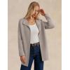 imageGRACE KARIN Women Long Cardigans Chunky Sweater Jacket Ribbed Knit Open Front Lapel Coatigan with Pockets 2025 FallBeige