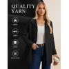 imageGRACE KARIN Women Long Cardigans Chunky Sweater Jacket Ribbed Knit Open Front Lapel Coatigan with Pockets 2025 FallBlack