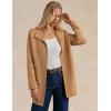 imageGRACE KARIN Women Long Cardigans Chunky Sweater Jacket Ribbed Knit Open Front Lapel Coatigan with Pockets 2025 FallBrown