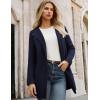 imageGRACE KARIN Women Long Cardigans Chunky Sweater Jacket Ribbed Knit Open Front Lapel Coatigan with Pockets 2025 FallNavy Blue