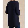 imageGRACE KARIN Women Long Cardigans Chunky Sweater Jacket Ribbed Knit Open Front Lapel Coatigan with Pockets 2025 FallNavy Blue