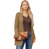 imageGRACE KARIN Womens 2025 Long Sleeve Knit Cardigan Coat Open Front Notch Collar Sweater Blazer Coatigan JacketsCamel