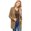 imageGRACE KARIN Womens 2025 Long Sleeve Knit Cardigan Coat Open Front Notch Collar Sweater Blazer Coatigan JacketsCamel