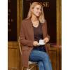 imageGRACE KARIN Womens 2025 Long Sleeve Knit Cardigan Coat Open Front Notch Collar Sweater Blazer Coatigan JacketsCoffee
