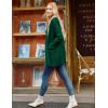 imageGRACE KARIN Womens 2025 Long Sleeve Knit Cardigan Coat Open Front Notch Collar Sweater Blazer Coatigan JacketsDeep Green