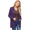 imageGRACE KARIN Womens 2025 Long Sleeve Knit Cardigan Coat Open Front Notch Collar Sweater Blazer Coatigan JacketsDeep Purple