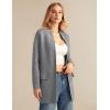 imageGRACE KARIN Womens 2025 Long Sleeve Knit Cardigan Coat Open Front Notch Collar Sweater Blazer Coatigan JacketsHeather Grey