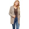 imageGRACE KARIN Womens 2025 Long Sleeve Knit Cardigan Coat Open Front Notch Collar Sweater Blazer Coatigan JacketsKhaki