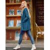 imageGRACE KARIN Womens 2025 Long Sleeve Knit Cardigan Coat Open Front Notch Collar Sweater Blazer Coatigan JacketsLake Blue