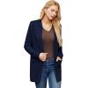 imageGRACE KARIN Womens 2025 Long Sleeve Knit Cardigan Coat Open Front Notch Collar Sweater Blazer Coatigan JacketsNavy Blue