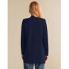 imageGRACE KARIN Womens 2025 Long Sleeve Knit Cardigan Coat Open Front Notch Collar Sweater Blazer Coatigan JacketsNavy Blue
