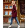 imageGRACE KARIN Womens 2025 Long Sleeve Knit Cardigan Coat Open Front Notch Collar Sweater Blazer Coatigan JacketsWine Red