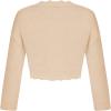 imageGRACE KARIN Womens 34 Sleeve Bolero Shrug Lightweight Open Front Cropped Cardigan Knit Shrugs for DressesApricot