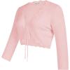 imageGRACE KARIN Womens 34 Sleeve Bolero Shrug Lightweight Open Front Cropped Cardigan Knit Shrugs for DressesLight Pink