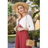 imageGRACE KARIN Womens 34 Sleeve Bolero Shrug Lightweight Open Front Cropped Cardigan Knit Shrugs for DressesWhite