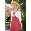 imageGRACE KARIN Womens 34 Sleeve Bolero Shrug Lightweight Open Front Cropped Cardigan Knit Shrugs for DressesWhite
