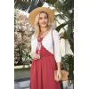 imageGRACE KARIN Womens 34 Sleeve Bolero Shrug Lightweight Open Front Cropped Cardigan Knit Shrugs for DressesWhite