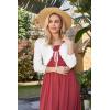 imageGRACE KARIN Womens 34 Sleeve Bolero Shrug Lightweight Open Front Cropped Cardigan Knit Shrugs for DressesWhite