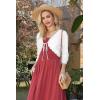 imageGRACE KARIN Womens 34 Sleeve Bolero Shrug Lightweight Open Front Cropped Cardigan Knit Shrugs for DressesWhite