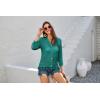 imageGRACE KARIN Womens 34 Sleeve VNeck Boho Hollowed Out Crochet Knit Shrug Lightweight Cardigan Sweater with TasselsBlue Green