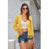 imageGRACE KARIN Womens 34 Sleeve VNeck Boho Hollowed Out Crochet Knit Shrug Lightweight Cardigan Sweater with TasselsYellow