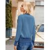 imageGRACE KARIN Womens Cardigan Contrast Color Block Sweaters Lightweight Long Sleeve Cropped Cardigan VNeck Striped ShrugsGray Blue