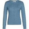 imageGRACE KARIN Womens Long Sleeve Button Up Cable Knit Cardigan Lightweight 2025 Crewneck Button Down Sweaters for WomenBlue Gray