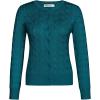 imageGRACE KARIN Womens Long Sleeve Button Up Cable Knit Cardigan Lightweight 2025 Crewneck Button Down Sweaters for WomenPeacock Blue