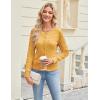 imageGRACE KARIN Womens Long Sleeve Button Up Cable Knit Cardigan Lightweight 2025 Crewneck Button Down Sweaters for WomenYellow