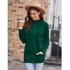 imageGRACE KARIN Womens Long Sleeve Zip Up Knit Cardigan with Pockets Stand Collar Full Zip Sweater Coat LightweightDark Green