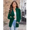 imageGRACE KARIN Womens Long Sleeve Zip Up Knit Cardigan with Pockets Stand Collar Full Zip Sweater Coat LightweightDark Green
