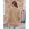 imageGRACE KARIN Womens Long Sleeve Zip Up Knit Cardigan with Pockets Stand Collar Full Zip Sweater Coat LightweightLight Khaki