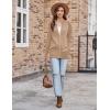 imageGRACE KARIN Womens Long Sleeve Zip Up Knit Cardigan with Pockets Stand Collar Full Zip Sweater Coat LightweightLight Khaki
