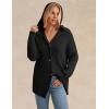 imageGRACE KARIN Womens Oversized Hooded Cardigan Sweaters 2025 Trendy Fall Outfits Button Up Knit Sweater Coats with PocketsBlack