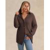 imageGRACE KARIN Womens Oversized Hooded Cardigan Sweaters 2025 Trendy Fall Outfits Button Up Knit Sweater Coats with PocketsBrown
