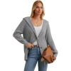 imageGRACE KARIN Womens Oversized Hooded Cardigan Sweaters 2025 Trendy Fall Outfits Button Up Knit Sweater Coats with PocketsHeather Grey