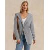 imageGRACE KARIN Womens Oversized Hooded Cardigan Sweaters 2025 Trendy Fall Outfits Button Up Knit Sweater Coats with PocketsHeather Grey