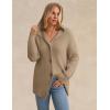 imageGRACE KARIN Womens Oversized Hooded Cardigan Sweaters 2025 Trendy Fall Outfits Button Up Knit Sweater Coats with PocketsKhaki