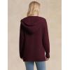 imageGRACE KARIN Womens Oversized Hooded Cardigan Sweaters 2025 Trendy Fall Outfits Button Up Knit Sweater Coats with PocketsWine Red