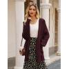 imageGRACE KARIN Womens Oversized Hooded Cardigan Sweaters 2025 Trendy Fall Outfits Button Up Knit Sweater Coats with PocketsWine Red